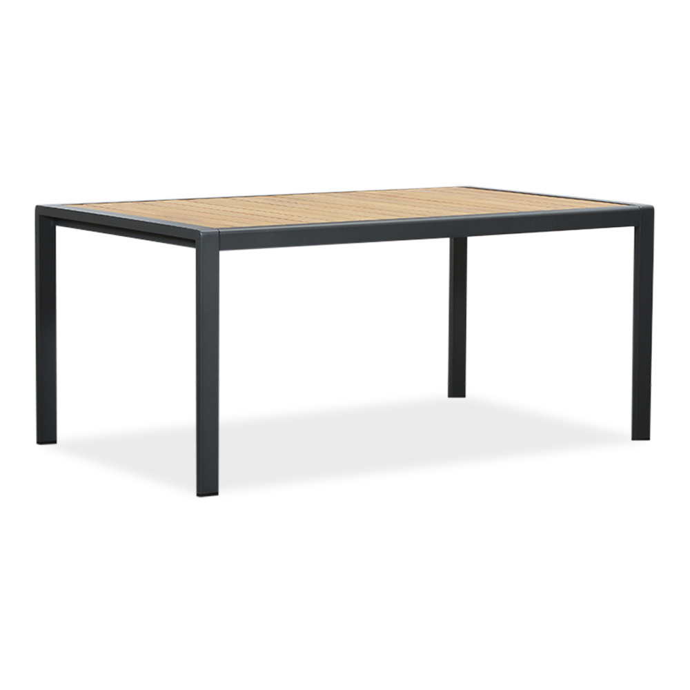 Annecy dining tuintafel 4 personen | teakhout + aluminium | Natural Teak/antraciet | 160cm