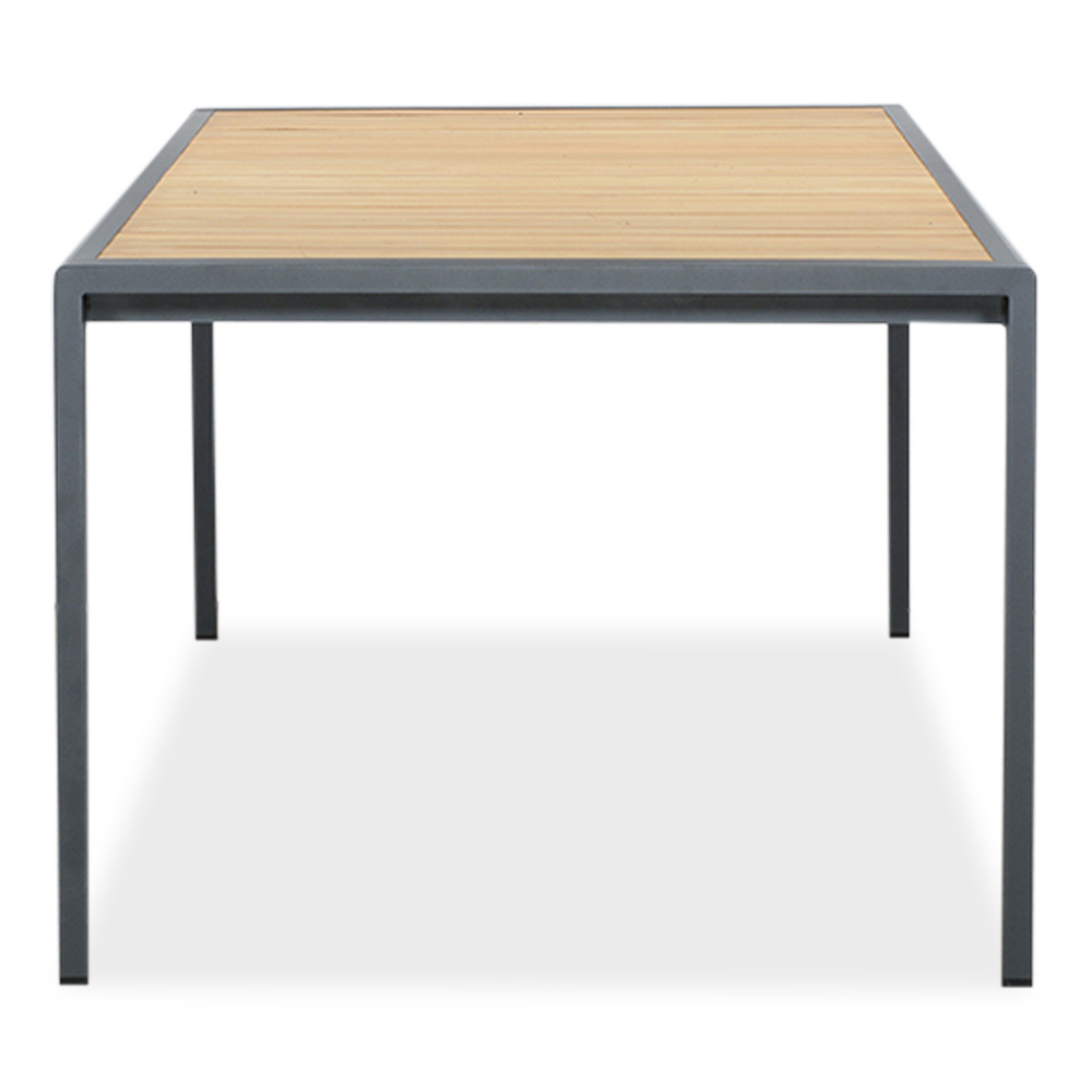 Annecy antraciet/Kos antraciet dining tuinset | 6 personen | teakhout + touw | 227cm