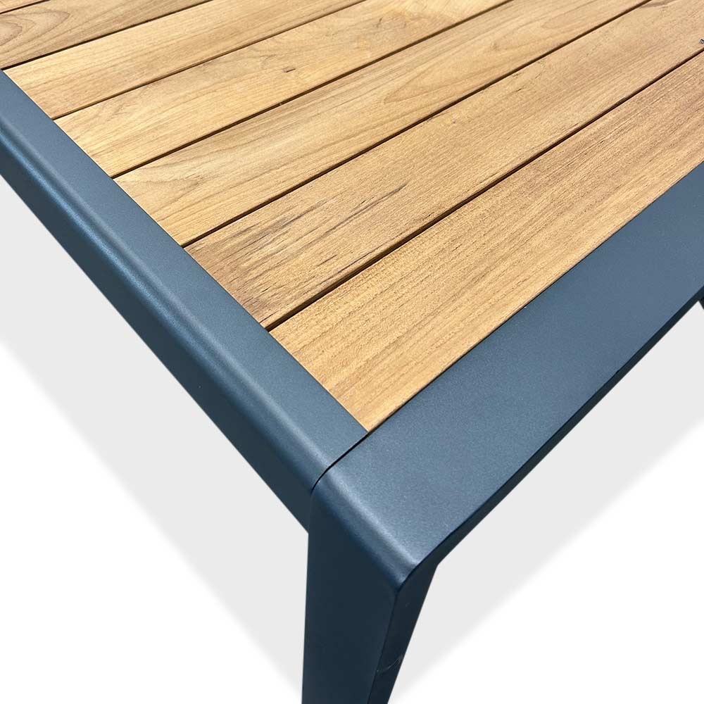 Annecy antraciet dining tuinset | 6 personen | teakhout + aluminium | 227cm
