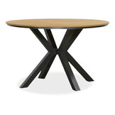 Cervo dining tuintafel 4 personen | polywood + aluminium | Natural Wood | Ø120cm rond