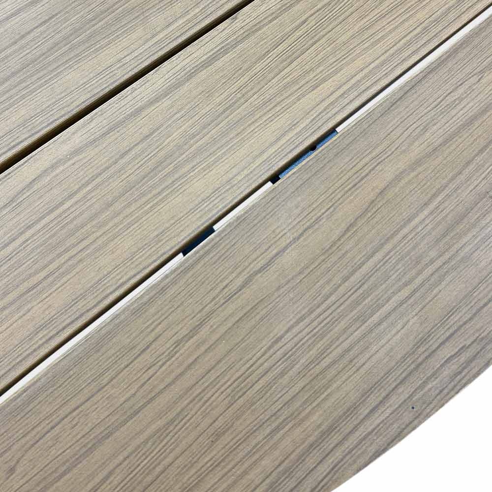 Cervo dining tuintafel 6 personen | polywood + aluminium | Grey | Ø144cm rond