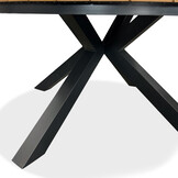 Cervo dining tuintafel 4 personen | polywood + aluminium | Natural Wood | Ø120cm rond