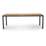 Delta/Tulum Lava Grey dining tuinset | 6 personen | teakhout + touw | 220cm