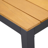 Delta/Tulum Lava Grey dining tuinset | 6 personen | teakhout + touw | 220cm