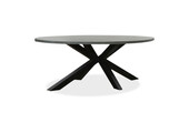 Stockholm dining tuintafel 8 personen | polystone + staal | betonlook | 280cm