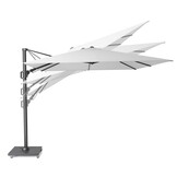 Challenger T² zweefparasol | 350x260cm met Salerno parasolvoet 90kg | antraciet