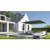 Challenger T² zweefparasol | 350x260cm met Salerno parasolvoet 90kg | antraciet