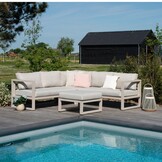 Cordoba hoek loungeset 6 personen | aluminium | beige | 4-delig - 228x228cm