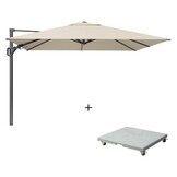 Challenger T² zweefparasol | 350x260cm met Salerno parasolvoet 90kg | Champagne