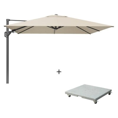 Challenger T² zweefparasol | 350x260cm met Salerno parasolvoet 90kg | Champagne