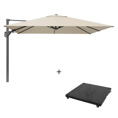 Challenger T² zweefparasol | 350x260cm met parasolvoet 90kg | Champagne