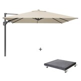 Challenger T² zweefparasol | 350x260cm met Modena parasolvoet 90kg | Champagne