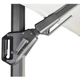 Challenger T² zweefparasol | 350x260cm met Salerno parasolvoet 90kg | Faded Black