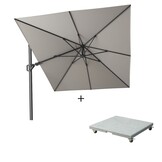 Challenger T² zweefparasol | 350x260cm met Salerno parasolvoet 90kg | Manhattan
