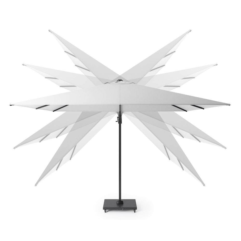 Challenger T² zweefparasol | 350x260cm met Salerno parasolvoet 90kg | Manhattan