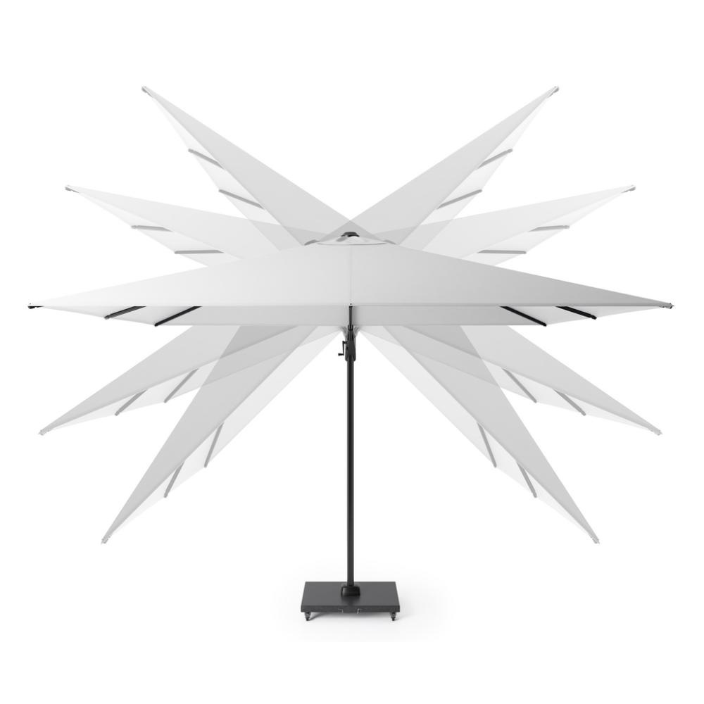 Challenger T² zweefparasol - premium doek | 350x260cm met Modena parasolvoet 90kg | Havanna