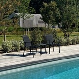 Toledo dining tuinstoel | aluminium + textileen | antraciet