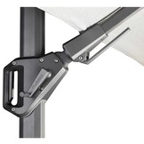 Challenger T² zweefparasol | Ø350cm rond met Salerno parasolvoet 90kg | Light Grey