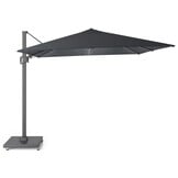 Milano T² zweefparasol - inclusief LED | 300x300cm met Salerno parasolvoet 90kg | antraciet