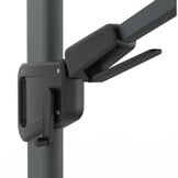 Milano T² zweefparasol - inclusief LED | 300x300cm met Salerno parasolvoet 90kg | antraciet