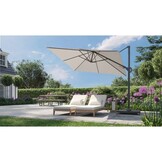 Voyager T² zweefparasol | 270x270cm met parasolvoet 90kg | antraciet