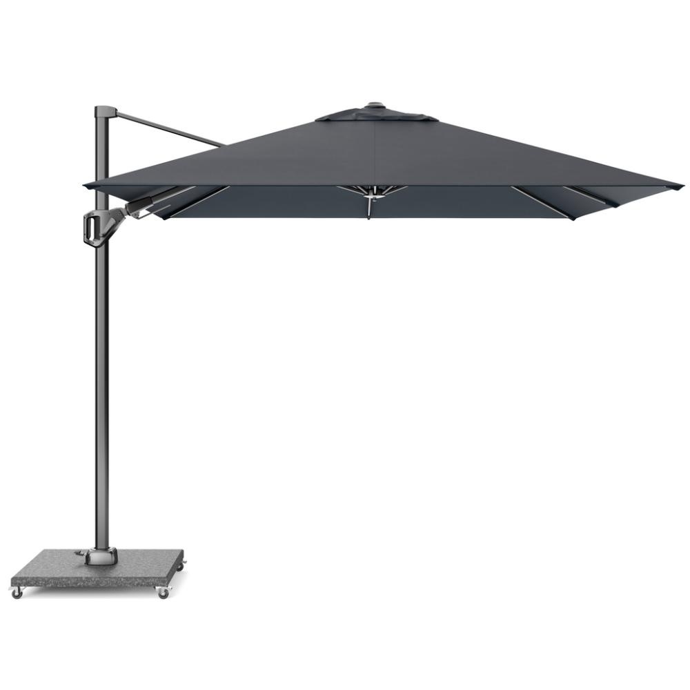 Voyager T² zweefparasol - premium doek | 270x270cm met Salerno parasolvoet 90kg | Faded Black