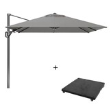 Voyager T² zweefparasol - premium doek | 270x270cm met parasolvoet 90kg | Manhattan