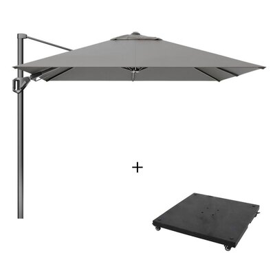Voyager T² zweefparasol - premium doek | 270x270cm met parasolvoet 90kg | Manhattan