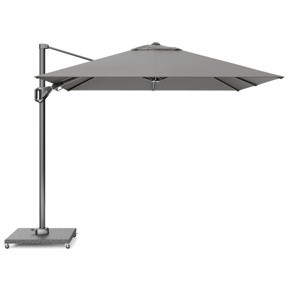 Voyager T² zweefparasol - premium doek | 270x270cm met Salerno parasolvoet 90kg | Manhattan