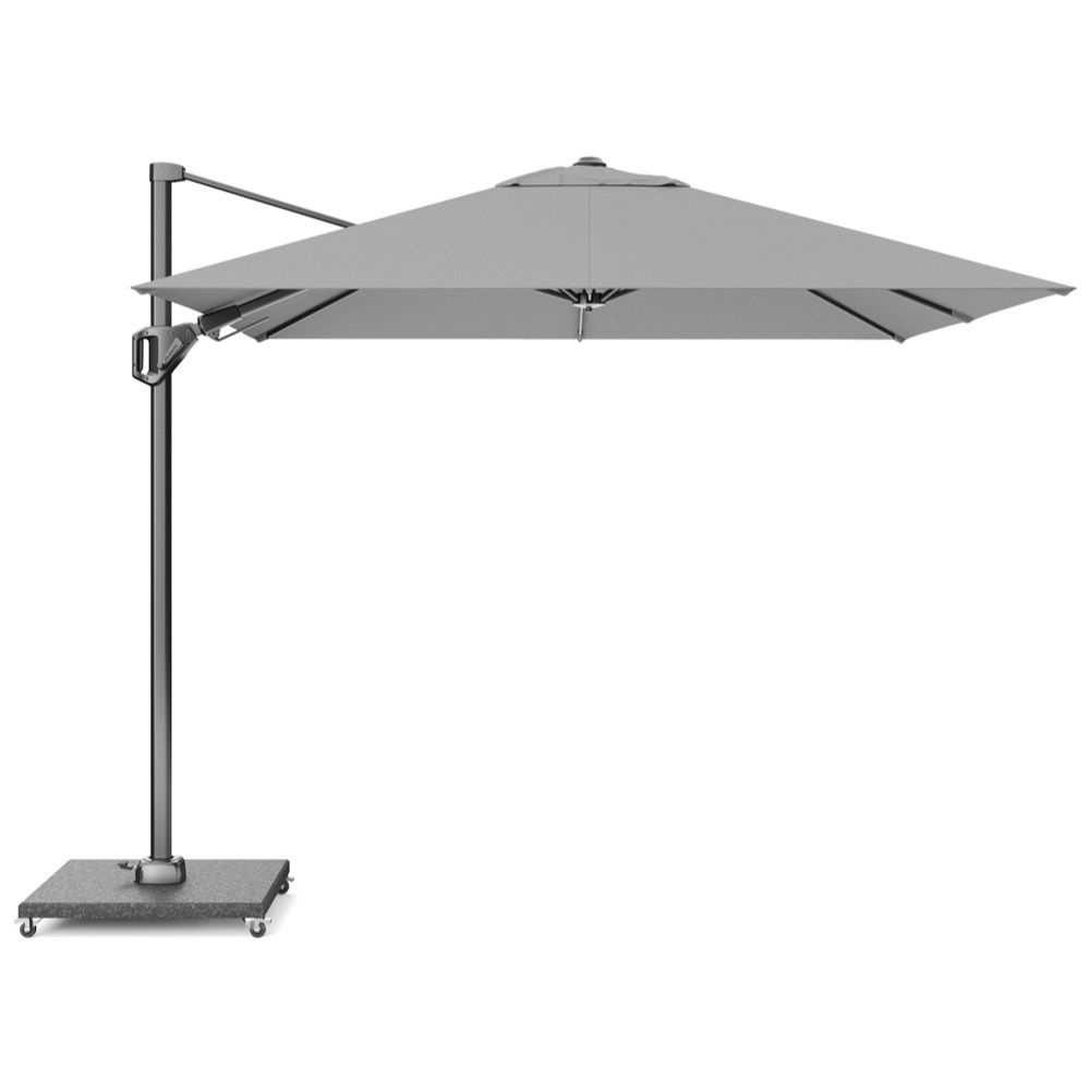 Voyager T² zweefparasol | 270x270cm met parasolvoet 90kg | Light Grey