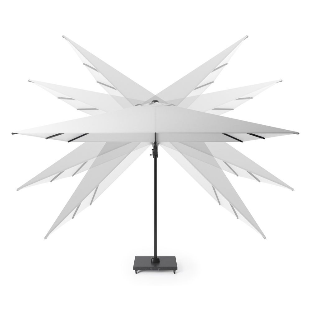 Voyager T² zweefparasol | 270x270cm met parasolvoet 90kg | Light Grey