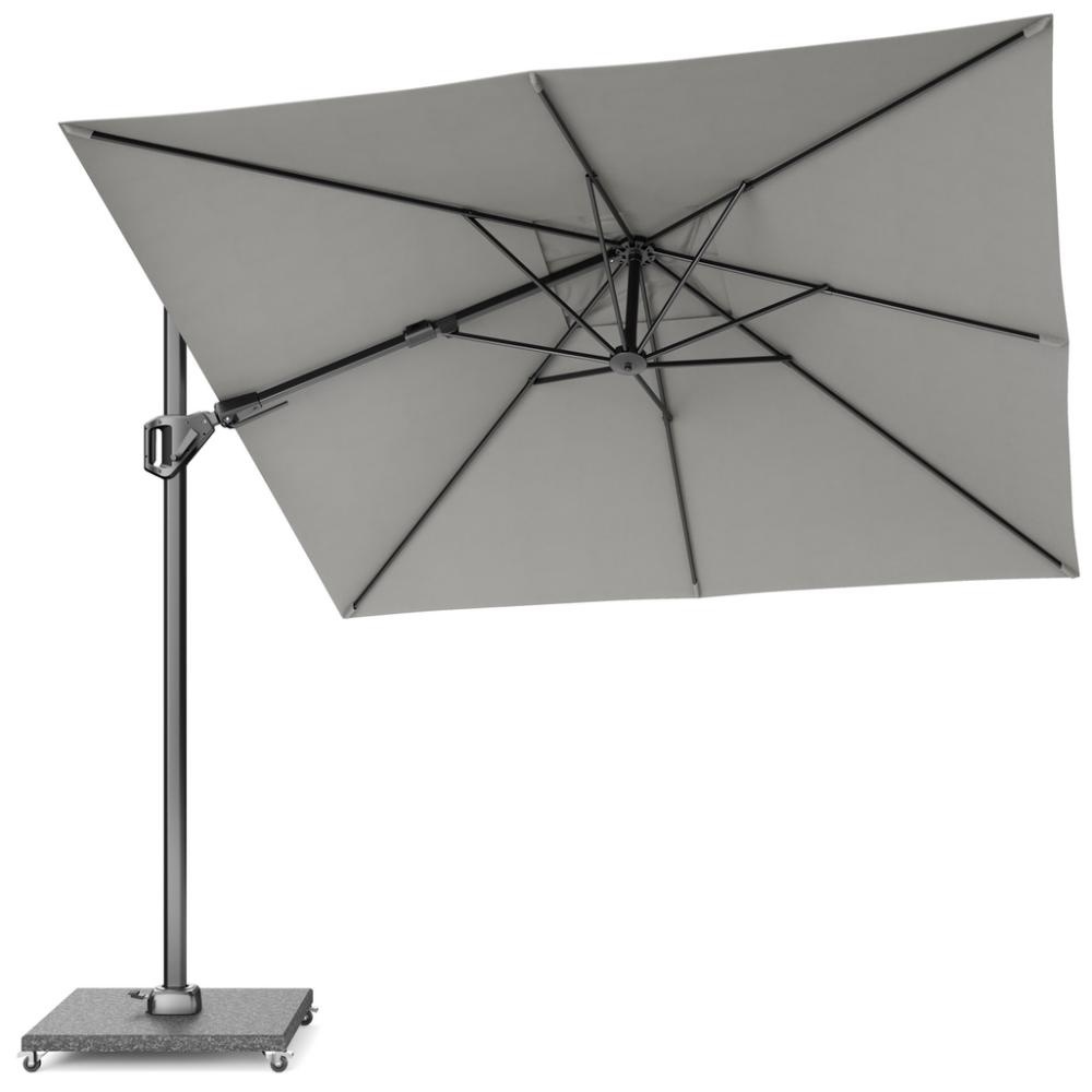 Voyager T² zweefparasol - premium doek | 270x270cm met Modena parasolvoet 90kg | Manhattan