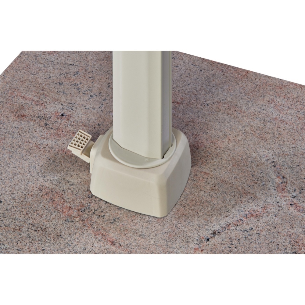 Beaufort zweefparasol - premium doek | 320x320cm met Venezia parasolvoet 120kg | Champagne/Sandstone