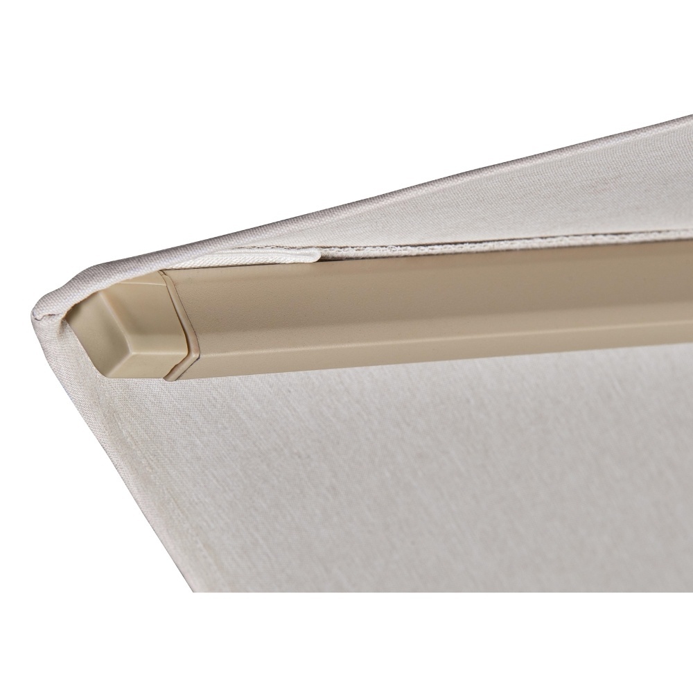 Beaufort zweefparasol - premium doek | 320x320cm met Venezia parasolvoet 120kg | Champagne/Sandstone
