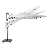 Voyager T¹ zweefparasol | 250x250cm met parasolvoet 90kg | grijs