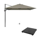 Voyager T² zweefparasol | 270x270cm met parasolvoet 90kg | taupe