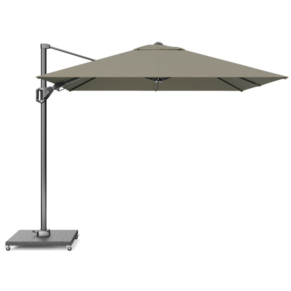 Voyager T² zweefparasol | 270x270cm met parasolvoet 90kg | taupe