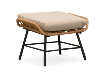 Dex voetenbank | wicker + aluminium | Bamboo taupe