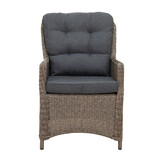 Lyon/Madrid Ash Grey dining tuinset | 6 personen | betonlook + wicker | 250cm