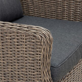 Cork/Madrid Ash Grey dining tuinset | 4 personen | hardhout + wicker | 130cm