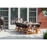 Veltis dining tuintafel 6 personen | polystone + hardhout | betonlook | 250cm