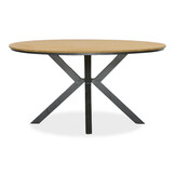 Cervo/Portofino zwart dining tuinset | 5 personen | polywood + touw | 144cm