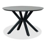 Cervo Grey/Carlos Charcoal dining tuinset | 4 personen | polywood + wicker | 120cm rond