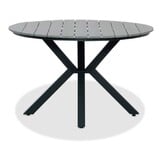 Cervo Grey/Carlos Charcoal dining tuinset | 4 personen | polywood + wicker | 120cm rond