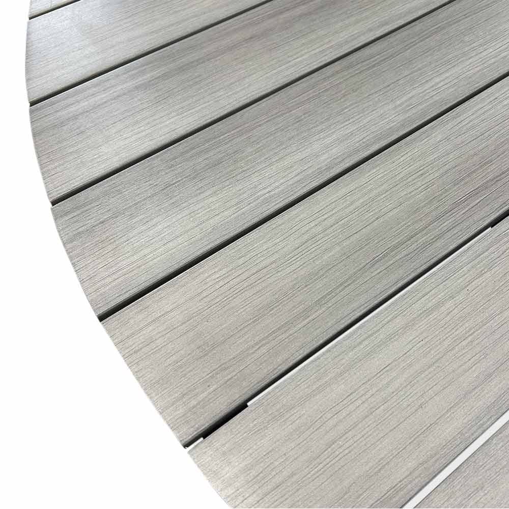 Cervo Grey/Carlos Charcoal dining tuinset | 4 personen | polywood + wicker | 120cm rond