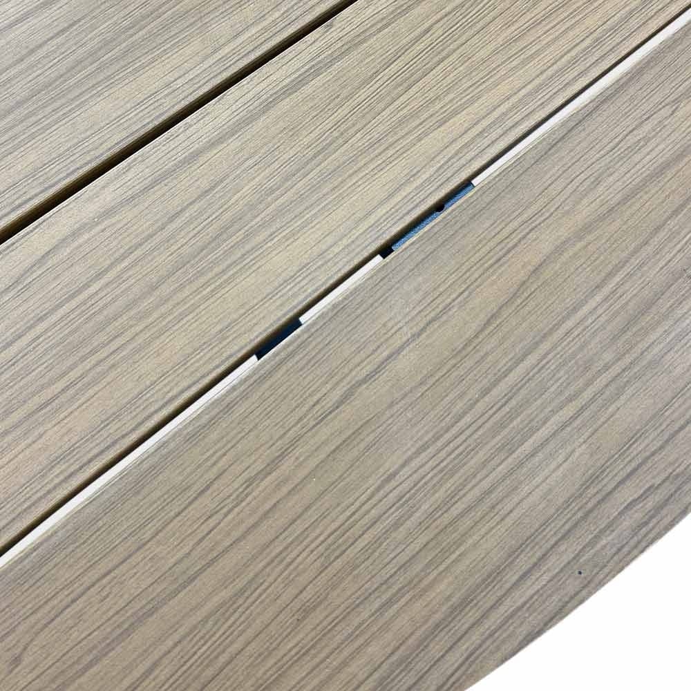 Cervo Grey/Carlos Charcoal dining tuinset | 4 personen | polywood + wicker | 120cm rond