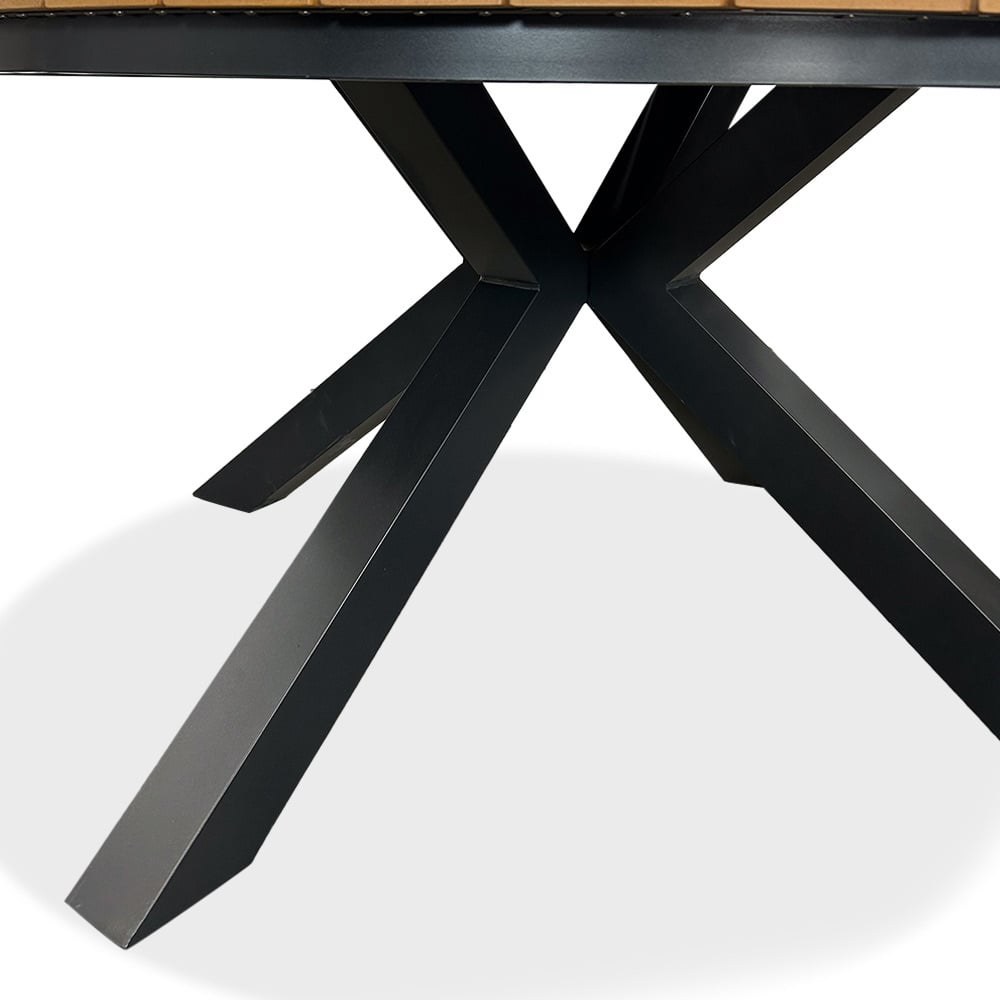 Cervo Grey/Carlos Charcoal dining tuinset | 4 personen | polywood + wicker | 120cm rond