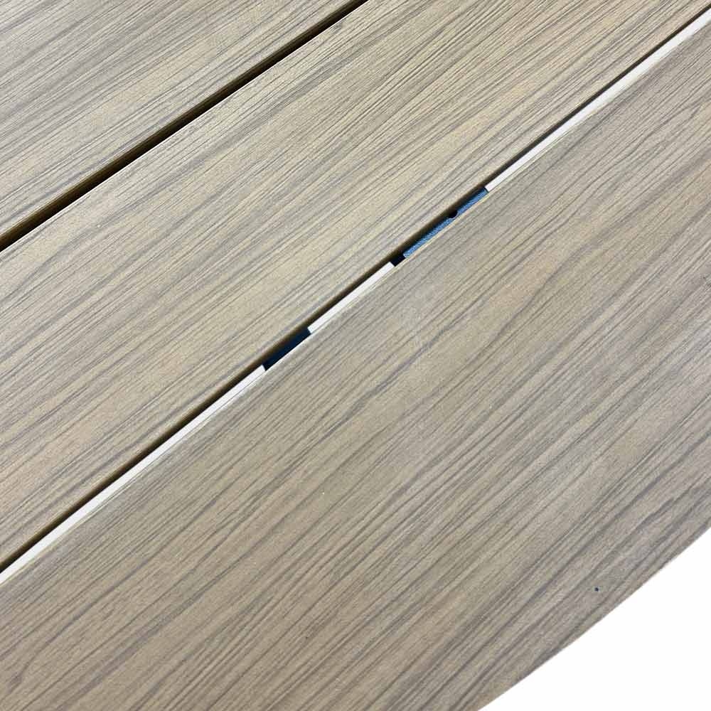 Cervo Grey/Portofino zwart dining tuinset | 4 personen | polywood + touw | 120cm rond