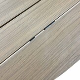 Cervo Grey/Portofino zwart dining tuinset | 5 personen | polywood + touw | 144cm