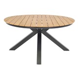 Arezzo/Seville olijfgroen dining tuinset | 5 personen | polywood + touw | 150cm rond